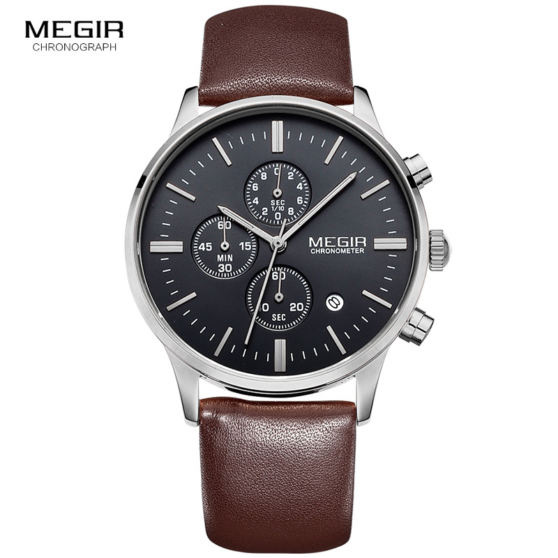 Megir Quartz Horloges Mannen L - Suede Strap Watch recensie en prijs